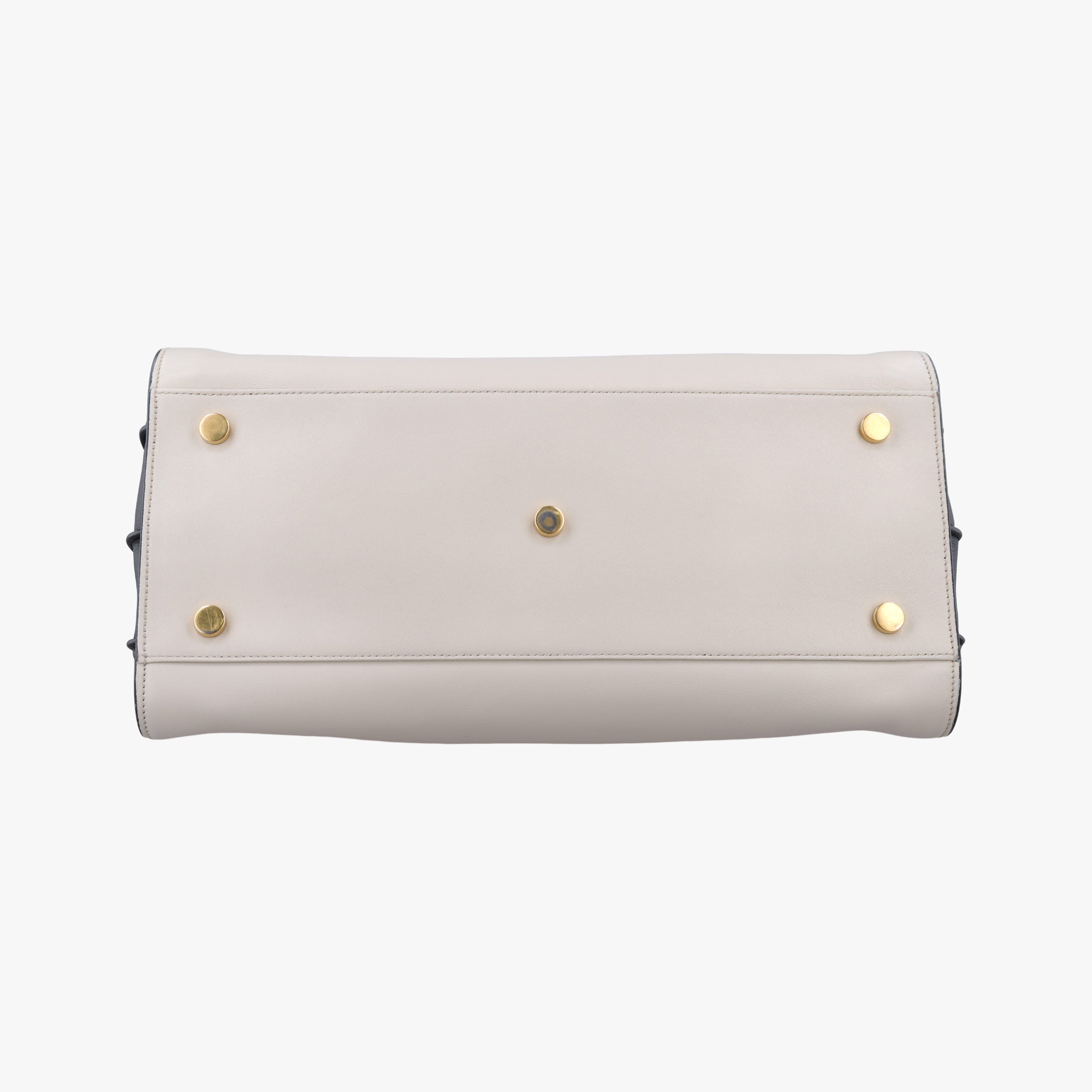 Pre-owned Yves Saint Laurent SAC DE JOUR White×black Leather 324823 shoulderbag | stylenewstar