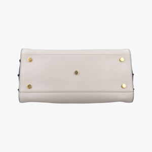 Pre-owned Yves Saint Laurent SAC DE JOUR White×black Leather 324823 shoulderbag | stylenewstar