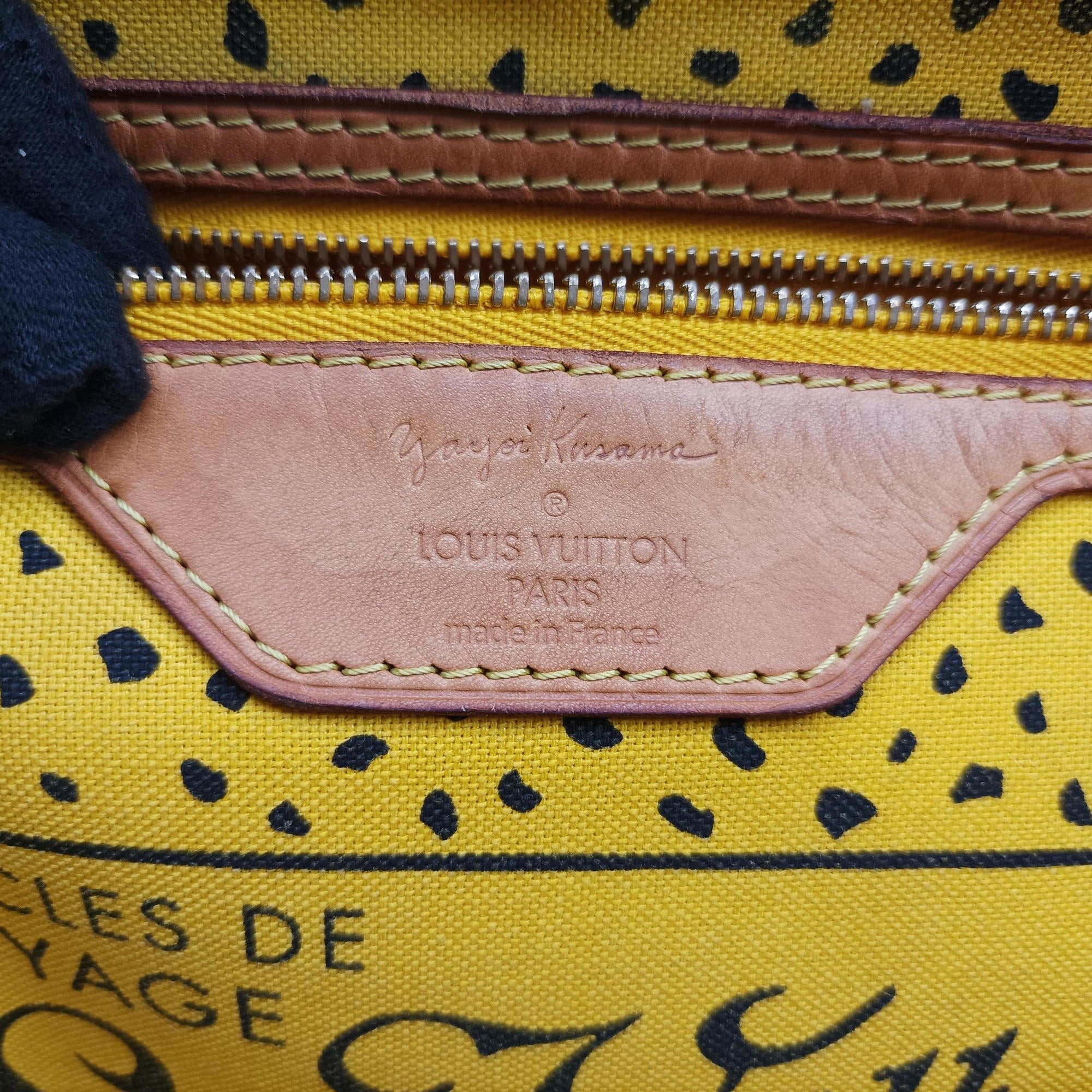 Vintage Louis Vuitton Neverfull MM MARRON × JAUNE Monogram Wave Dot Canvas M40685 handbag | stylenewstar