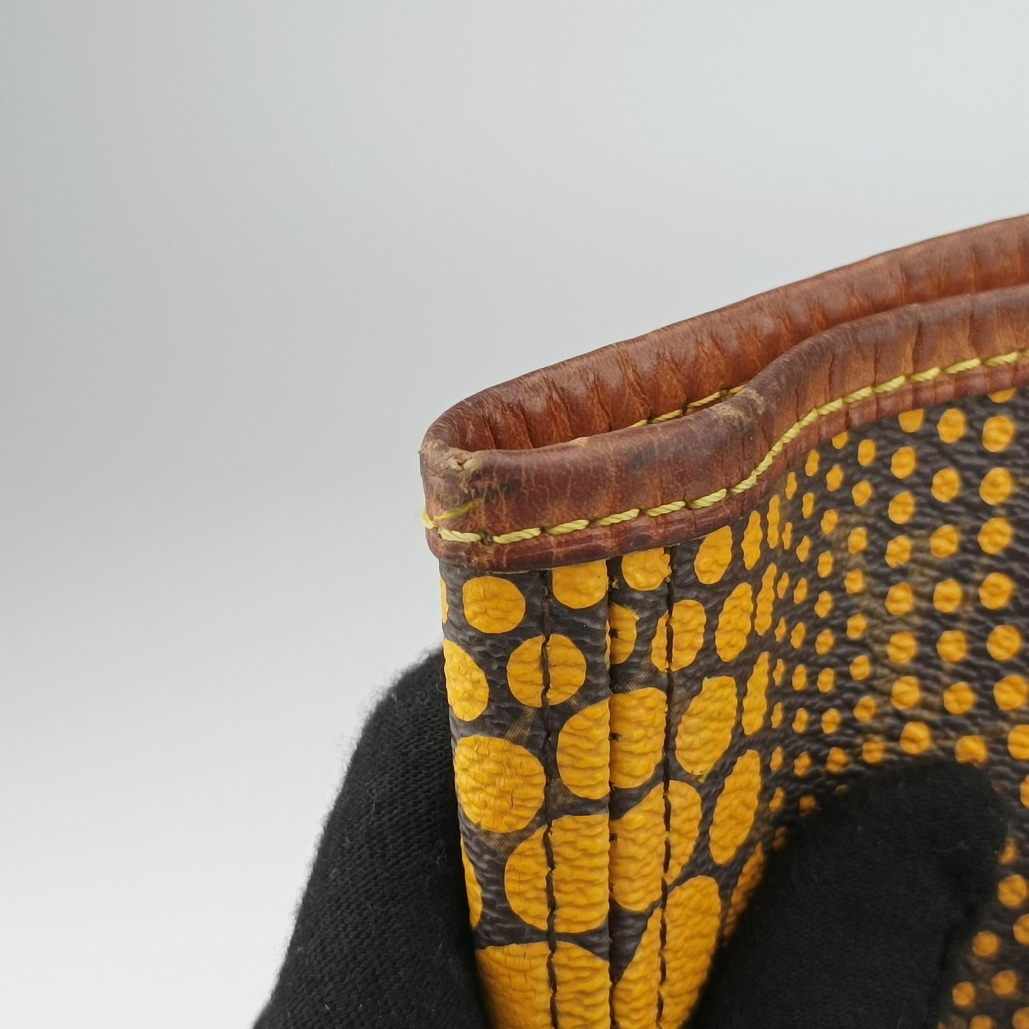 Vintage Louis Vuitton Neverfull MM MARRON × JAUNE Monogram Wave Dot Canvas M40685 handbag | stylenewstar