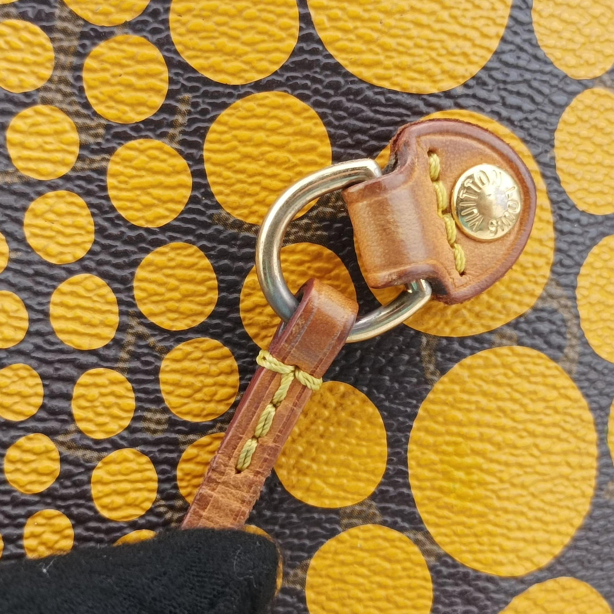 Vintage Louis Vuitton Neverfull MM MARRON × JAUNE Monogram Wave Dot Canvas M40685 handbag | stylenewstar