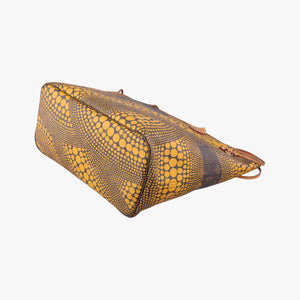 Vintage Louis Vuitton Neverfull MM MARRON × JAUNE Monogram Wave Dot Canvas M40685 handbag | stylenewstar