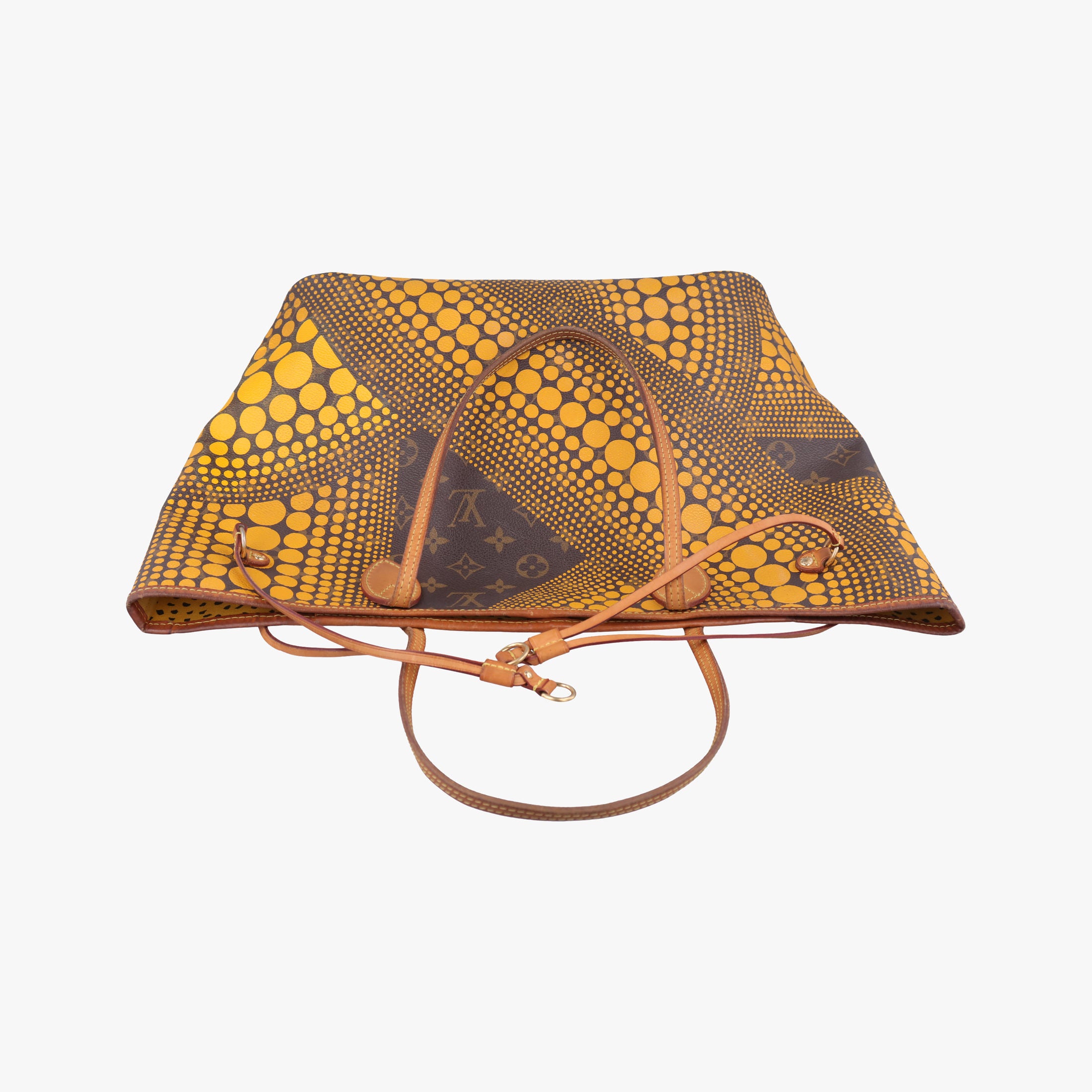Vintage Louis Vuitton Neverfull MM MARRON × JAUNE Monogram Wave Dot Canvas M40685 handbag | stylenewstar