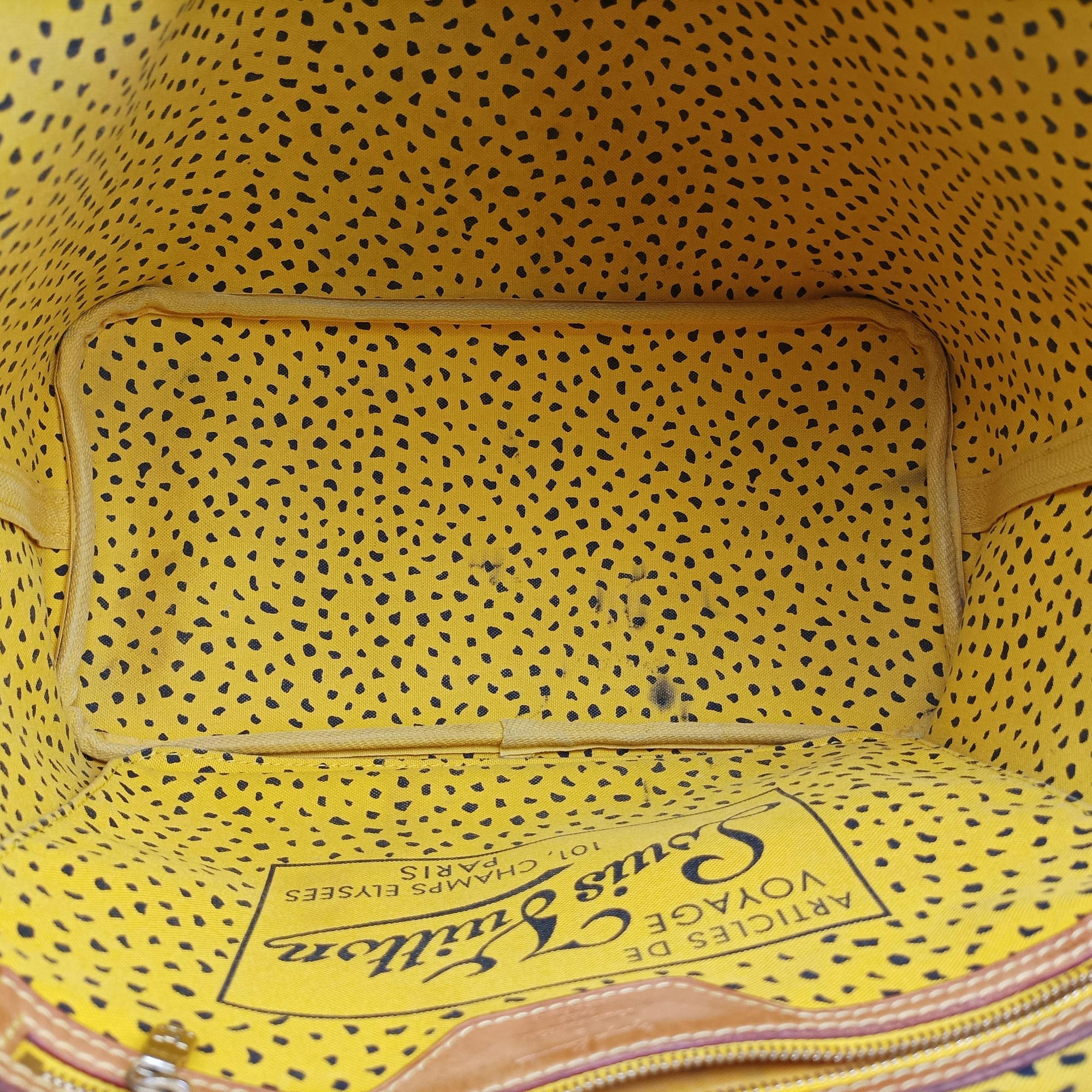 Vintage Louis Vuitton Neverfull MM MARRON × JAUNE Monogram Wave Dot Canvas M40685 handbag | stylenewstar