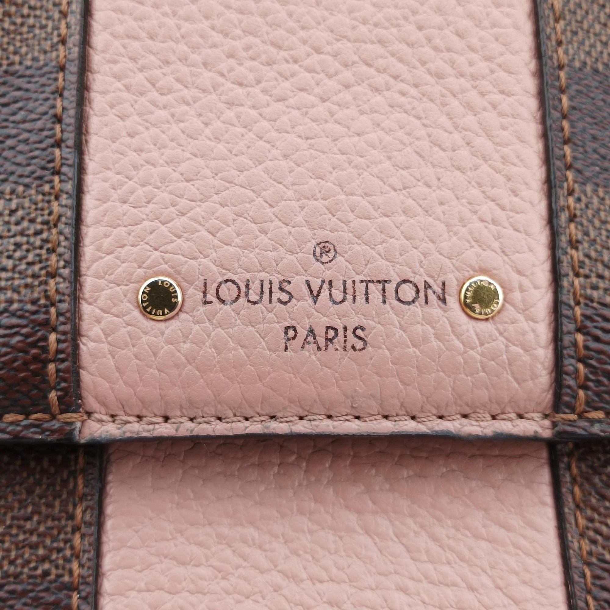 Pre-owned Louis Vuitton Bond Street EBENE×Magnolia Damier Canvas×Taurillon leather N64417 shoulderbag | stylenewstar
