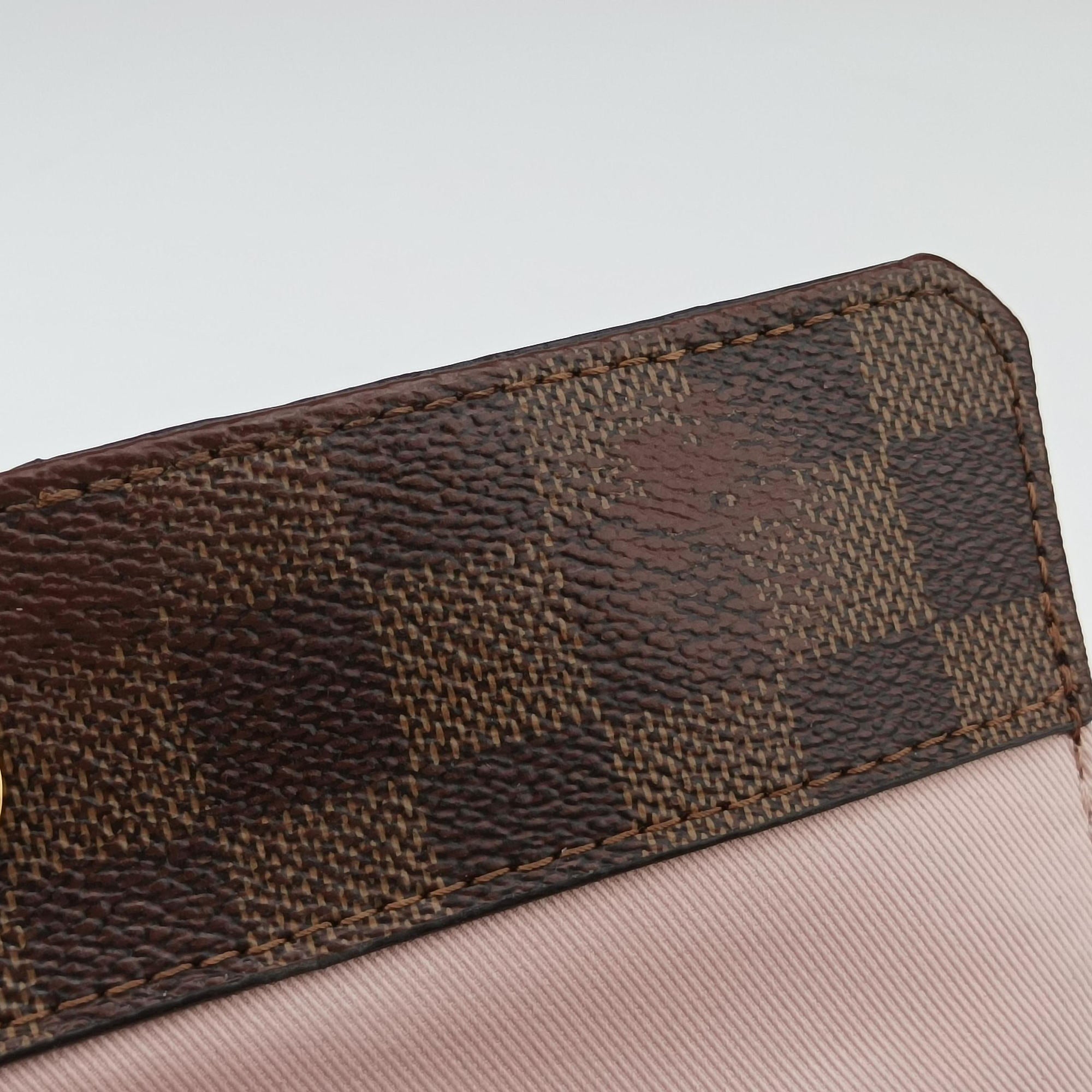Pre-owned Louis Vuitton Bond Street EBENE×Magnolia Damier Canvas×Taurillon leather N64417 shoulderbag | stylenewstar