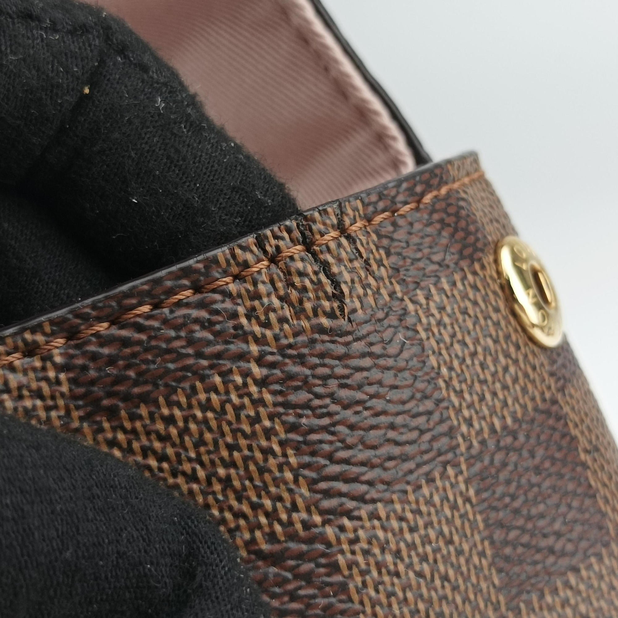 Pre-owned Louis Vuitton Bond Street EBENE×Magnolia Damier Canvas×Taurillon leather N64417 shoulderbag | stylenewstar