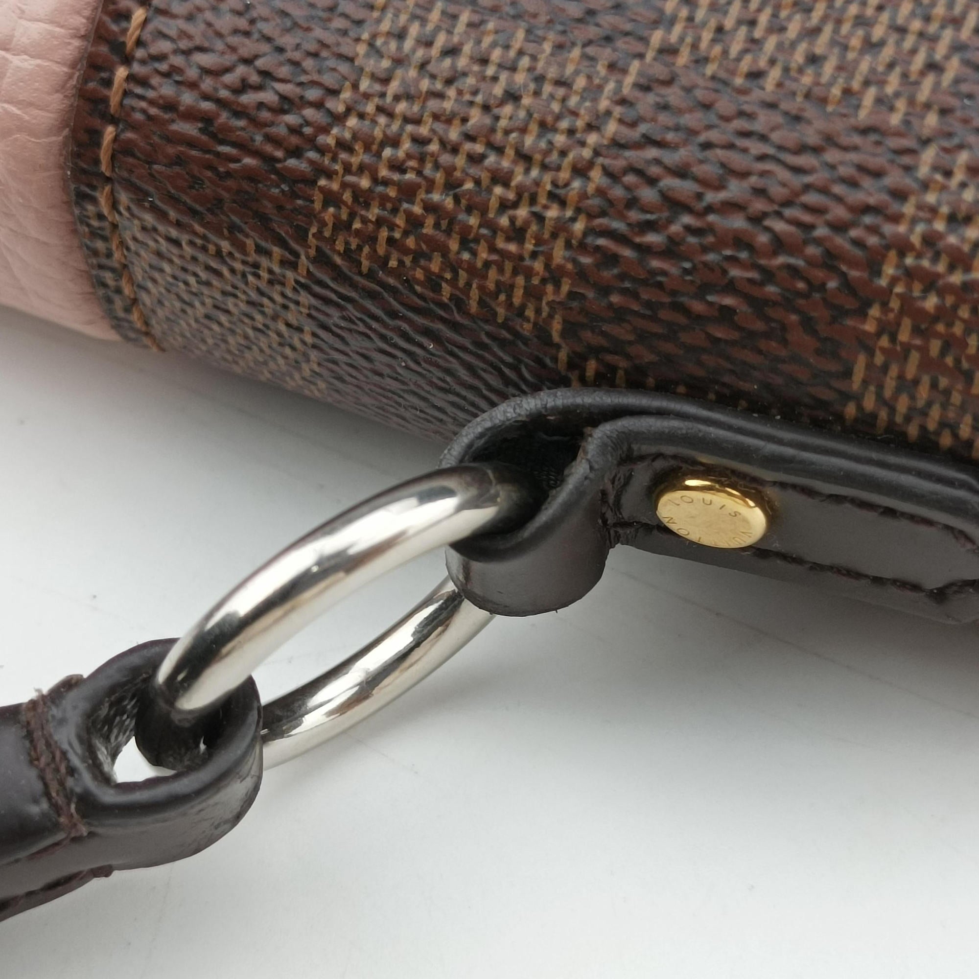 Pre-owned Louis Vuitton Bond Street EBENE×Magnolia Damier Canvas×Taurillon leather N64417 shoulderbag | stylenewstar