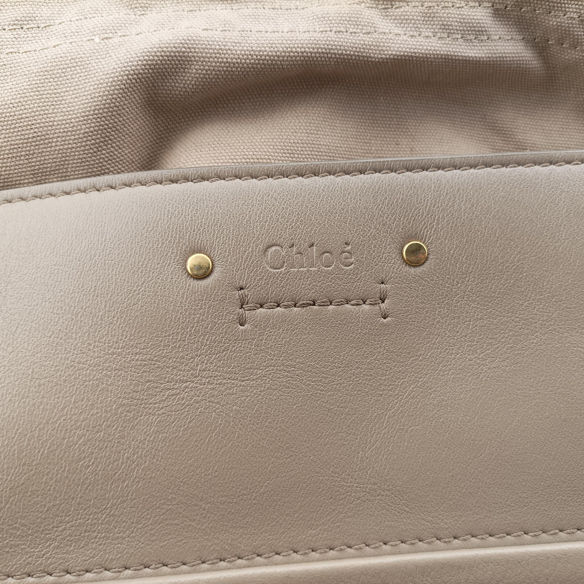 Pre-owned Chloe ROY Beige Leather  shoulderbag | stylenewstar