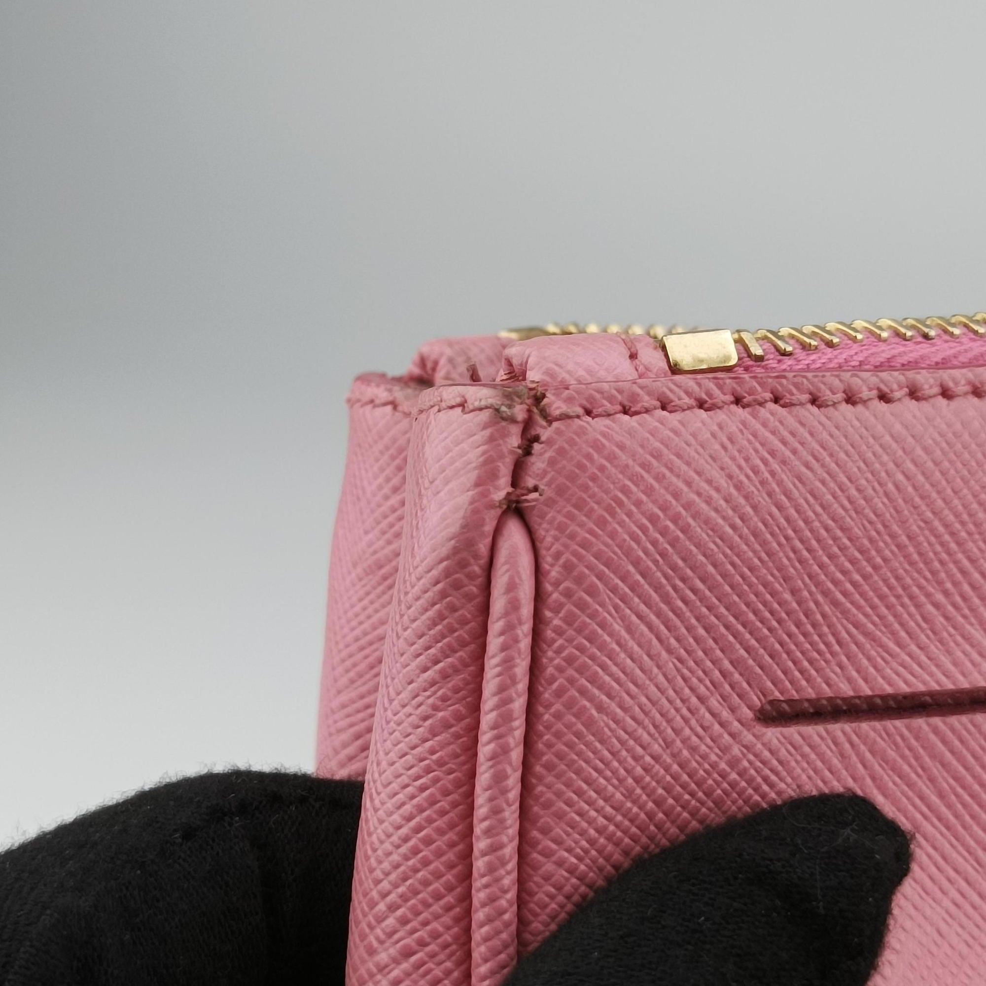 Pre-owned Prada Galleria Pink SAFFIANO Leather BN2274 shoulderbag | stylenewstar