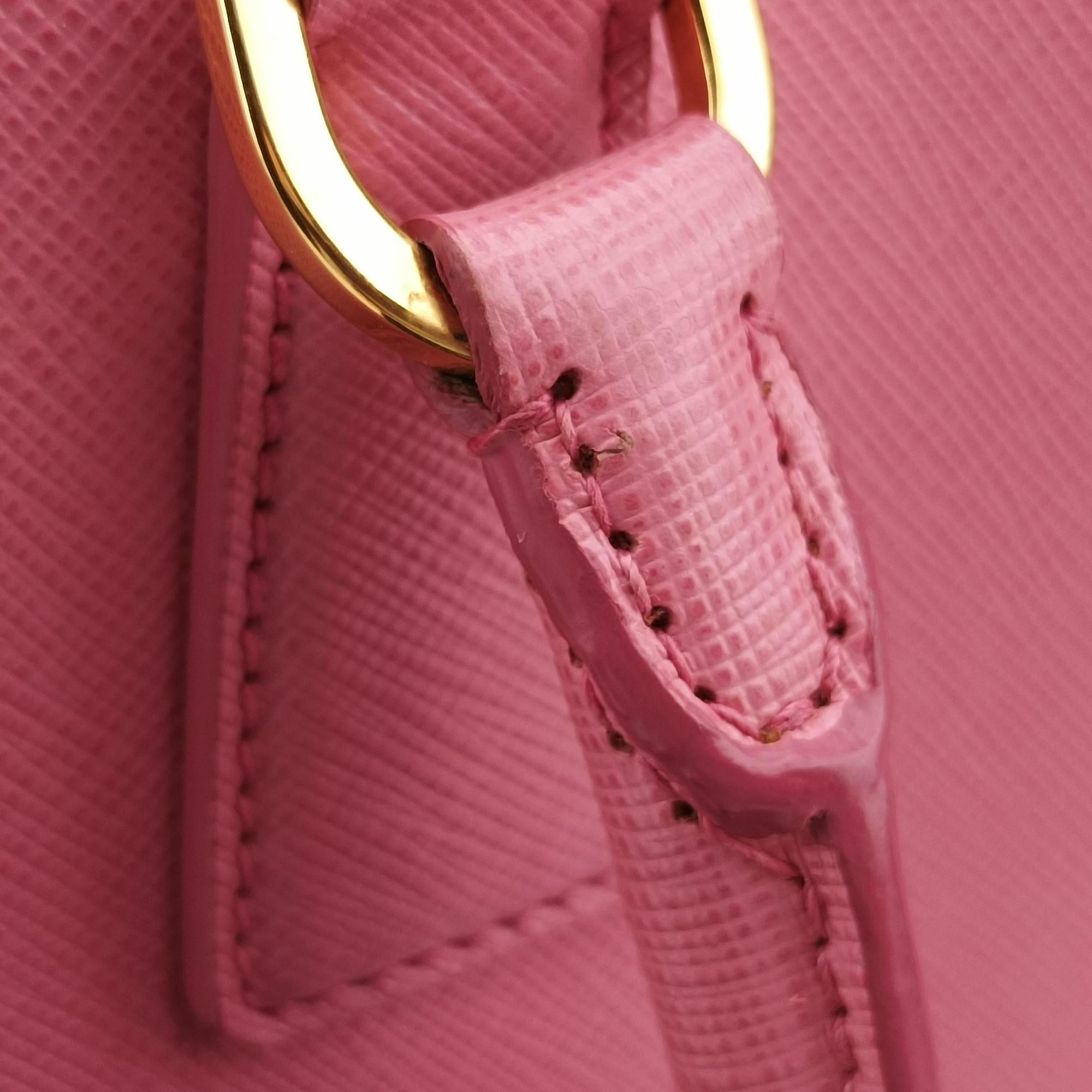 Pre-owned Prada Galleria Pink SAFFIANO Leather BN2274 shoulderbag | stylenewstar