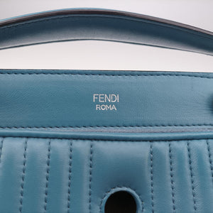 Pre-owned Fendi Dotcom Click Small Blue Leather 8BN299 shoulderbag | stylenewstar
