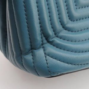 Pre-owned Fendi Dotcom Click Small Blue Leather 8BN299 shoulderbag | stylenewstar