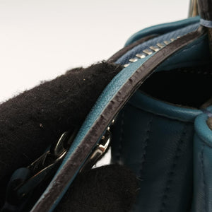 Pre-owned Fendi Dotcom Click Small Blue Leather 8BN299 shoulderbag | stylenewstar