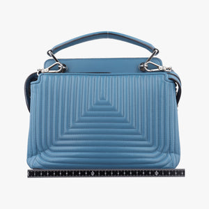 Pre-owned Fendi Dotcom Click Small Blue Leather 8BN299 shoulderbag | stylenewstar