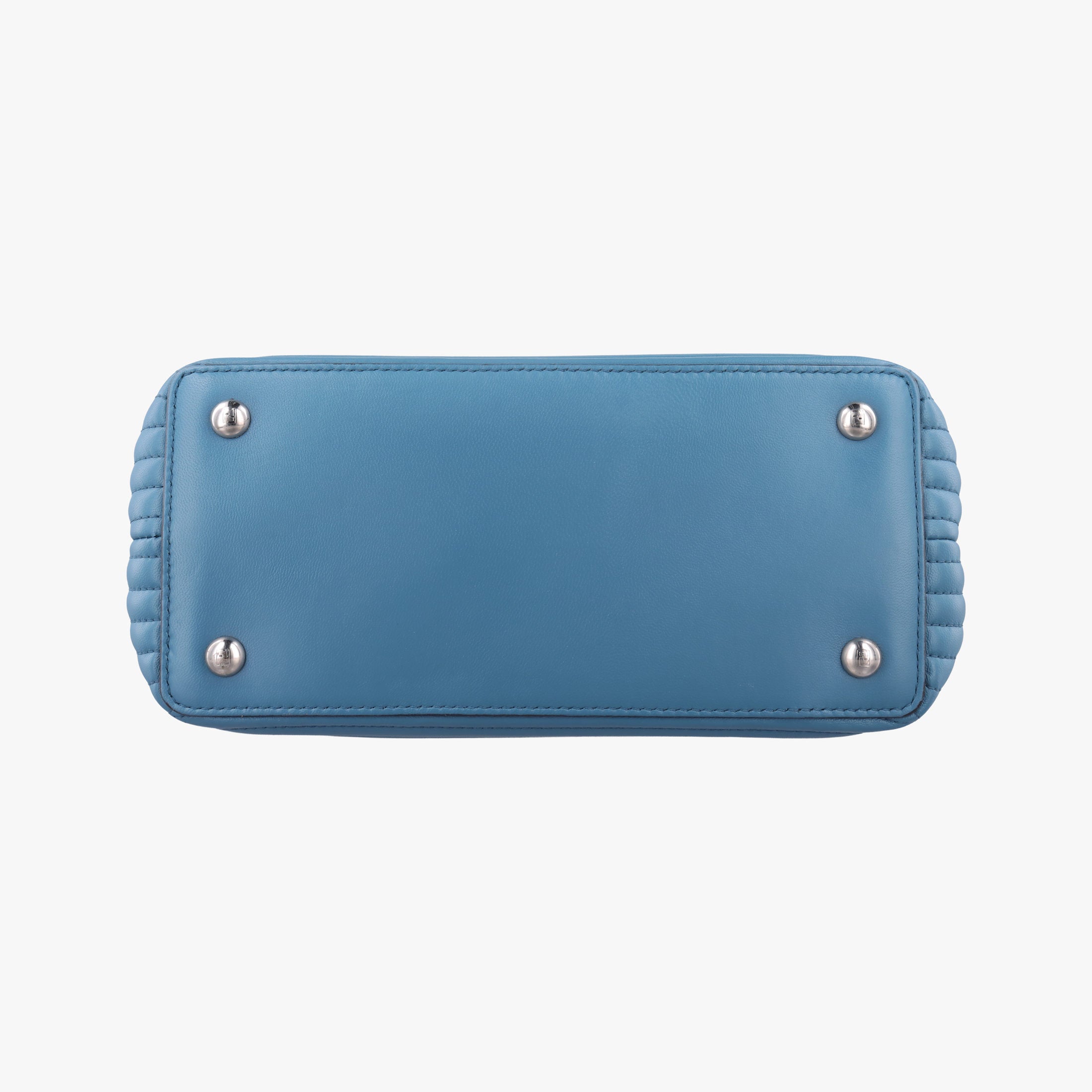 Pre-owned Fendi Dotcom Click Small Blue Leather 8BN299 shoulderbag | stylenewstar