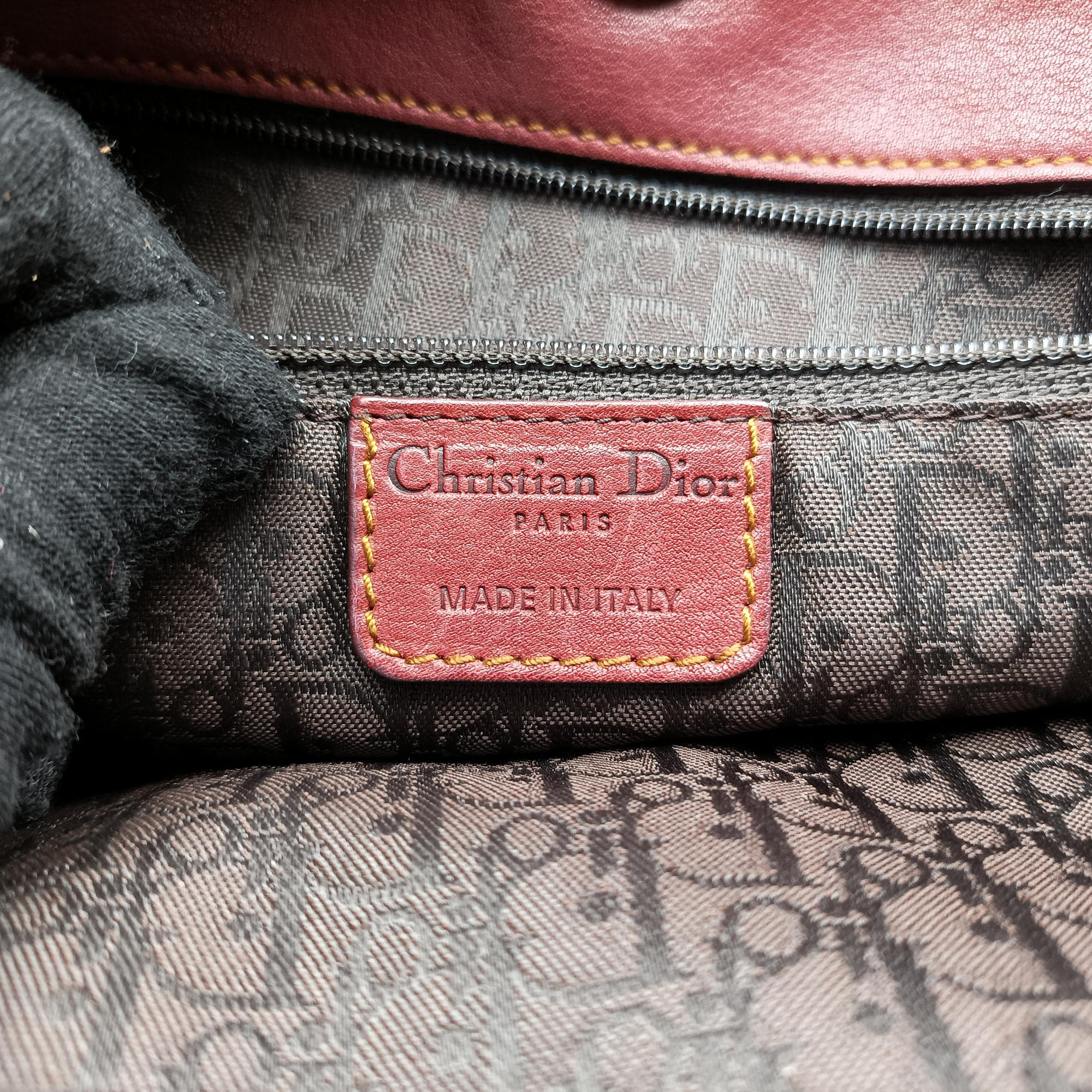 Secondhand Christian Dior Gaucho Red Leather  handbag | stylenewstar
