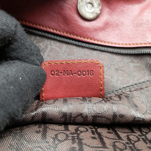 Secondhand Christian Dior Gaucho Red Leather  handbag | stylenewstar
