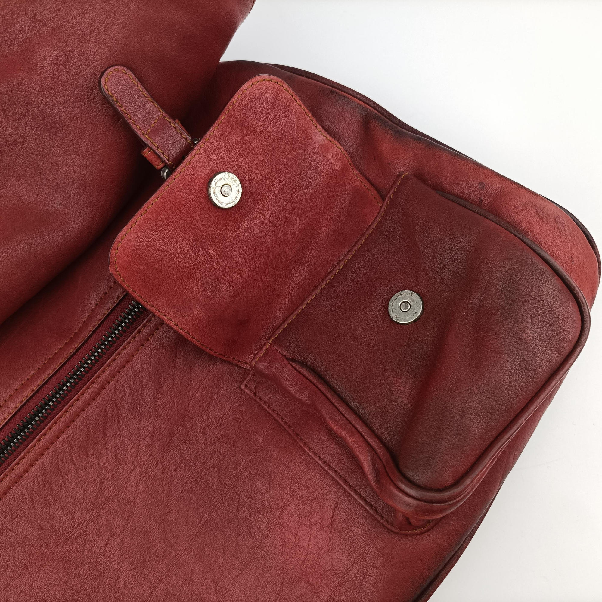 Secondhand Christian Dior Gaucho Red Leather  handbag | stylenewstar