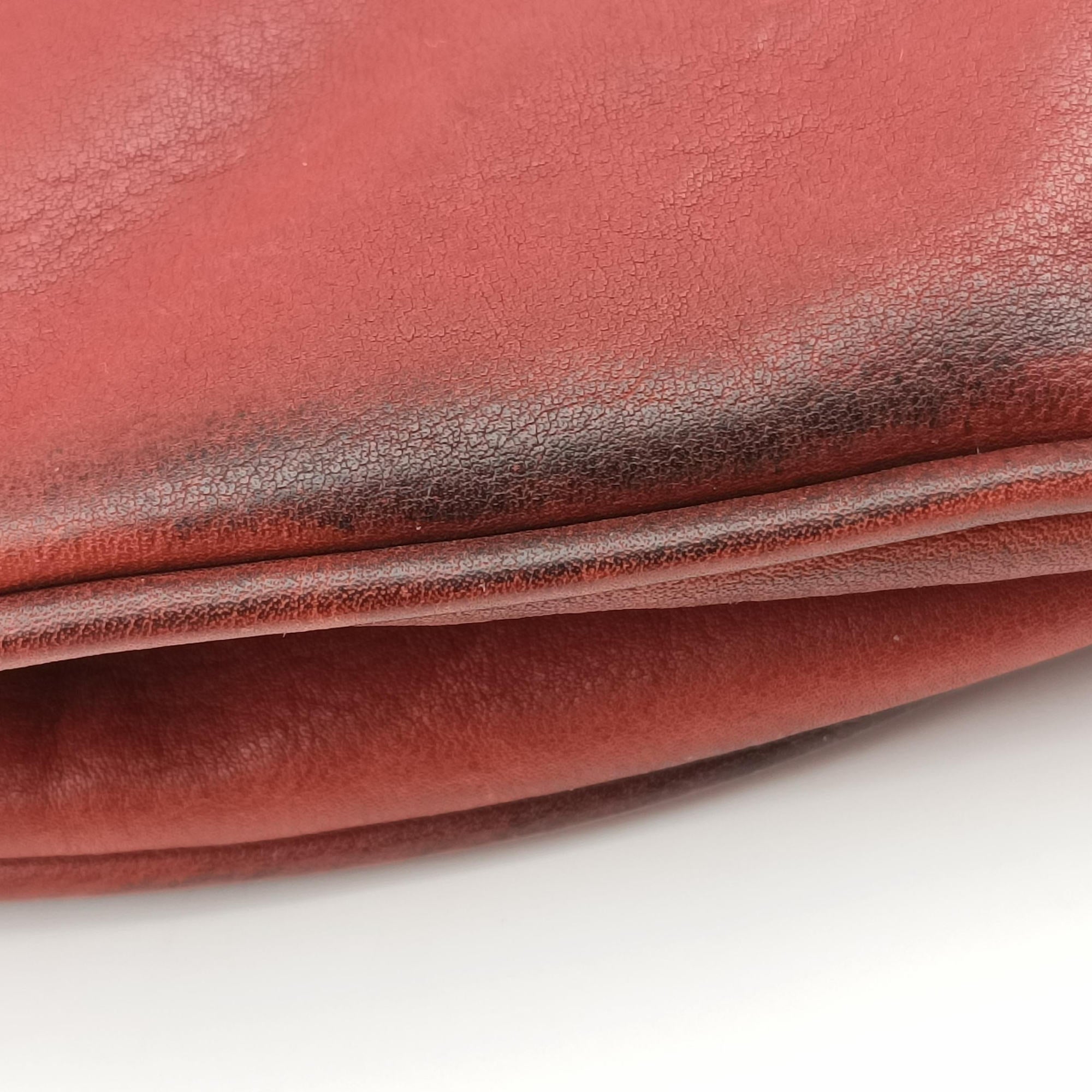 Secondhand Christian Dior Gaucho Red Leather  handbag | stylenewstar