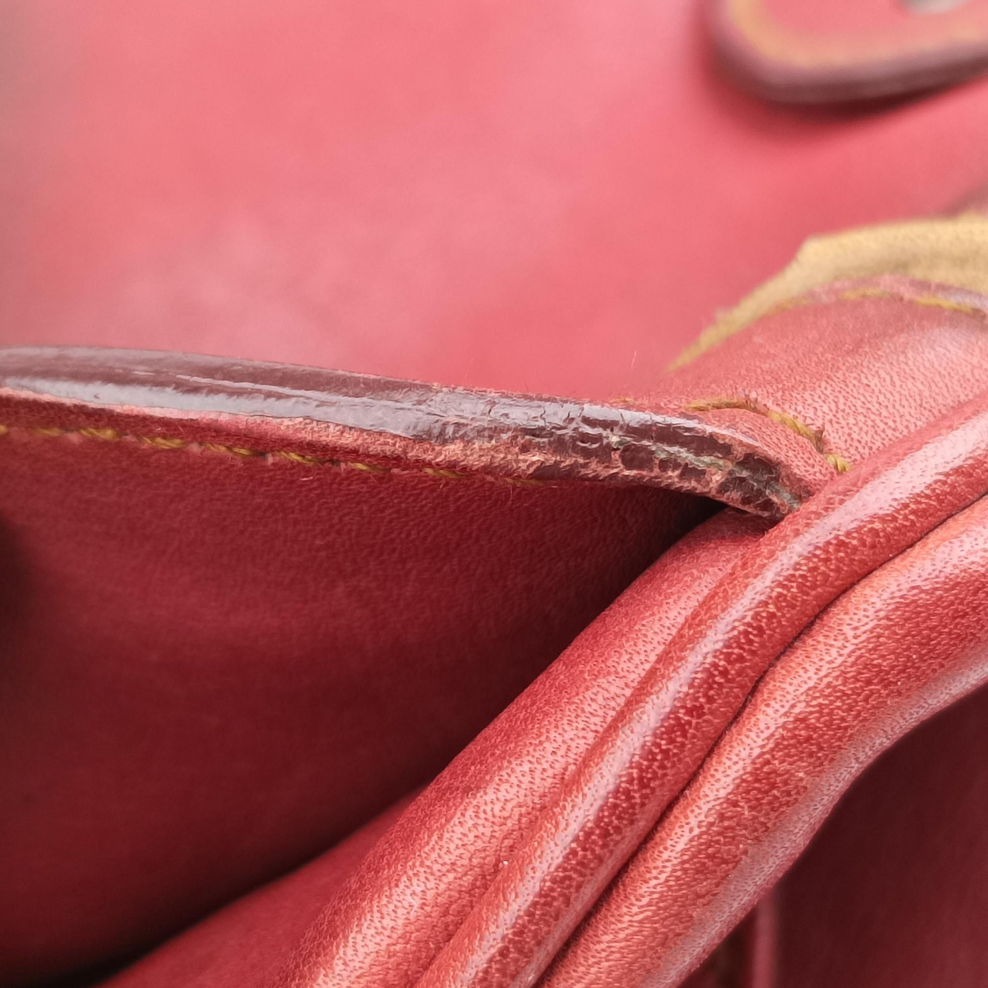 Secondhand Christian Dior Gaucho Red Leather  handbag | stylenewstar