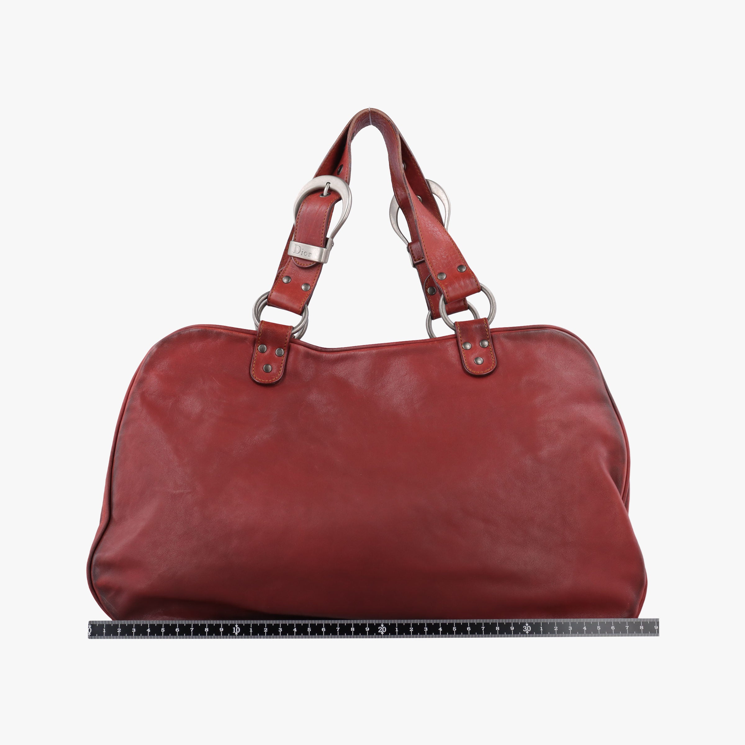 Secondhand Christian Dior Gaucho Red Leather  handbag | stylenewstar