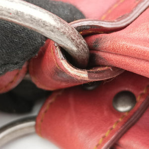 Secondhand Christian Dior Gaucho Red Leather  handbag | stylenewstar
