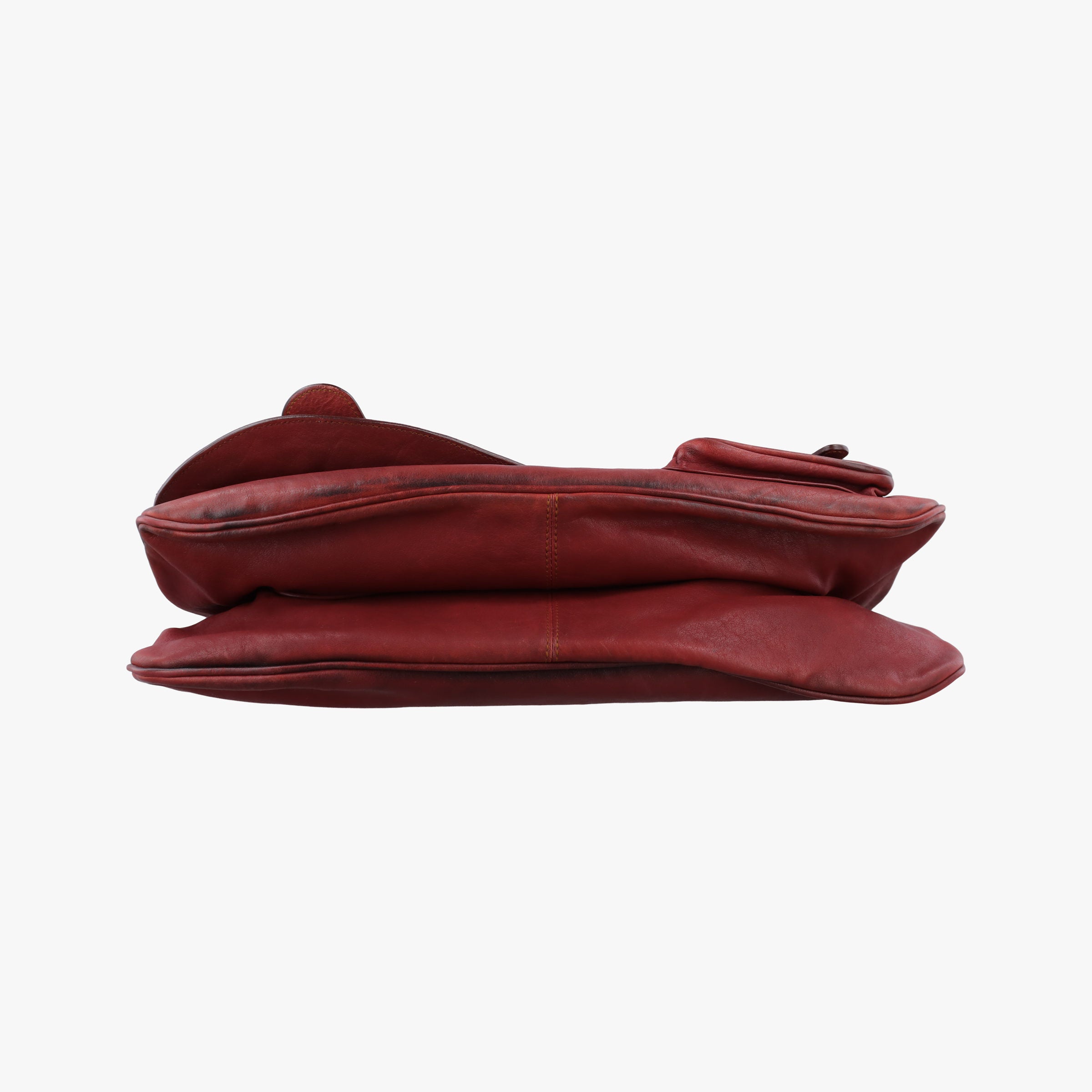 Secondhand Christian Dior Gaucho Red Leather  handbag | stylenewstar