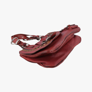 Secondhand Christian Dior Gaucho Red Leather  handbag | stylenewstar