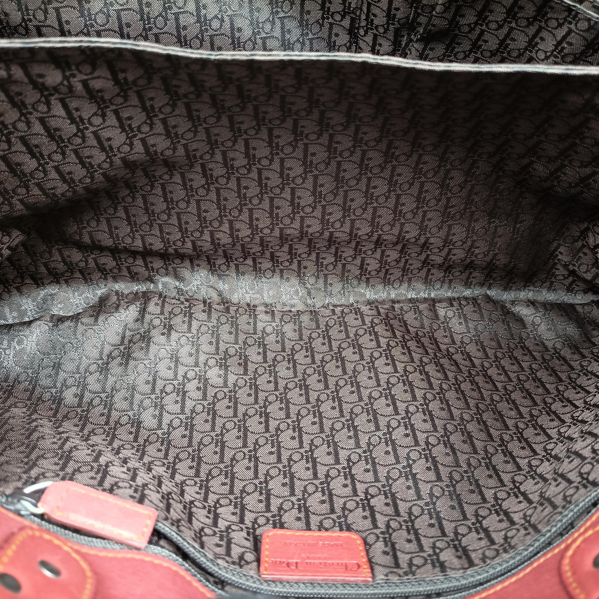 Secondhand Christian Dior Gaucho Red Leather  handbag | stylenewstar