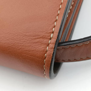 Pre-owned Fendi Fab Brown Leather 8BT317 shoulderbag | stylenewstar