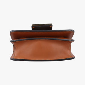 Pre-owned Fendi Fab Brown Leather 8BT317 shoulderbag | stylenewstar