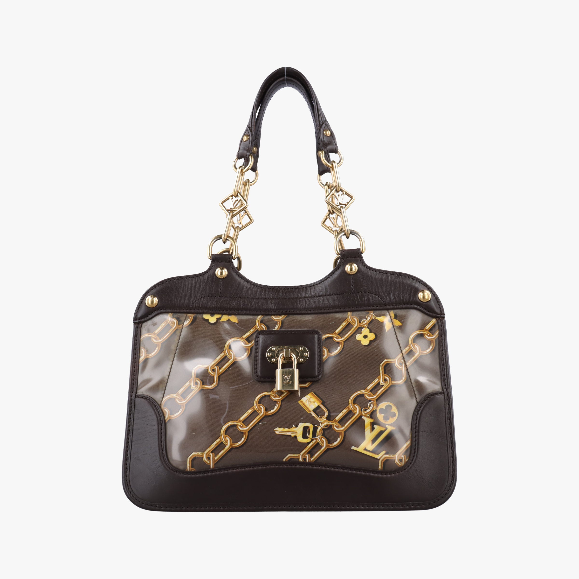 Vintage Louis Vuitton Monogram Charm Cabas Brown x Multicolor Vinyl x Leather M95156 handbag | stylenewstar