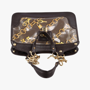 Vintage Louis Vuitton Monogram Charm Cabas Brown x Multicolor Vinyl x Leather M95156 handbag | stylenewstar
