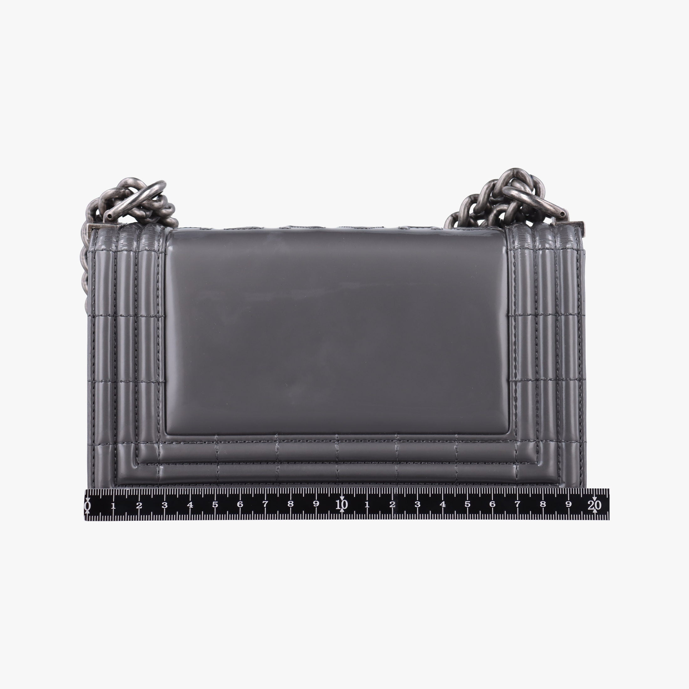 Pre-owned Chanel BOY CHANEL gray Leather A67017 shoulderbag | stylenewstar