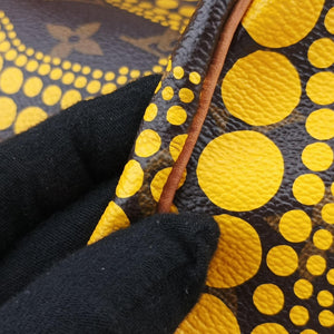 Pre-owned Louis Vuitton Monogram Town Speedy 30 Brown x Yellow Monogram canvas    　 M40692 handbag | stylenewstar