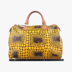 Pre-owned Louis Vuitton Monogram Town Speedy 30 Brown x Yellow Monogram canvas    　 M40692 handbag | stylenewstar