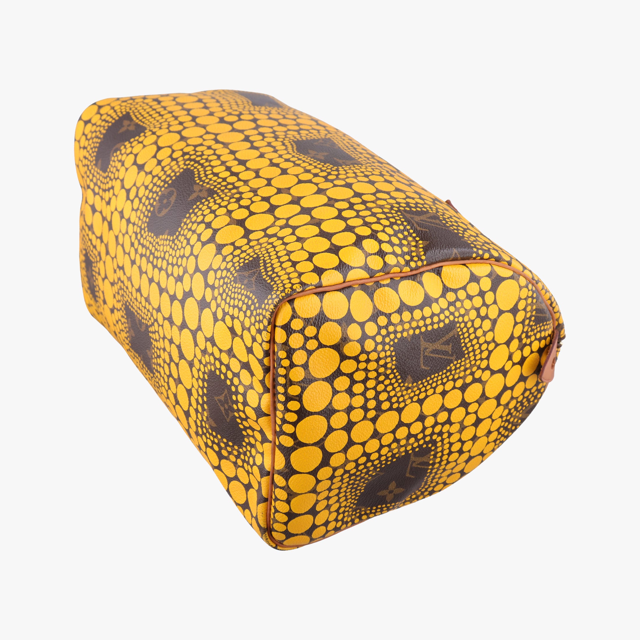 Pre-owned Louis Vuitton Monogram Town Speedy 30 Brown x Yellow Monogram canvas    　 M40692 handbag | stylenewstar