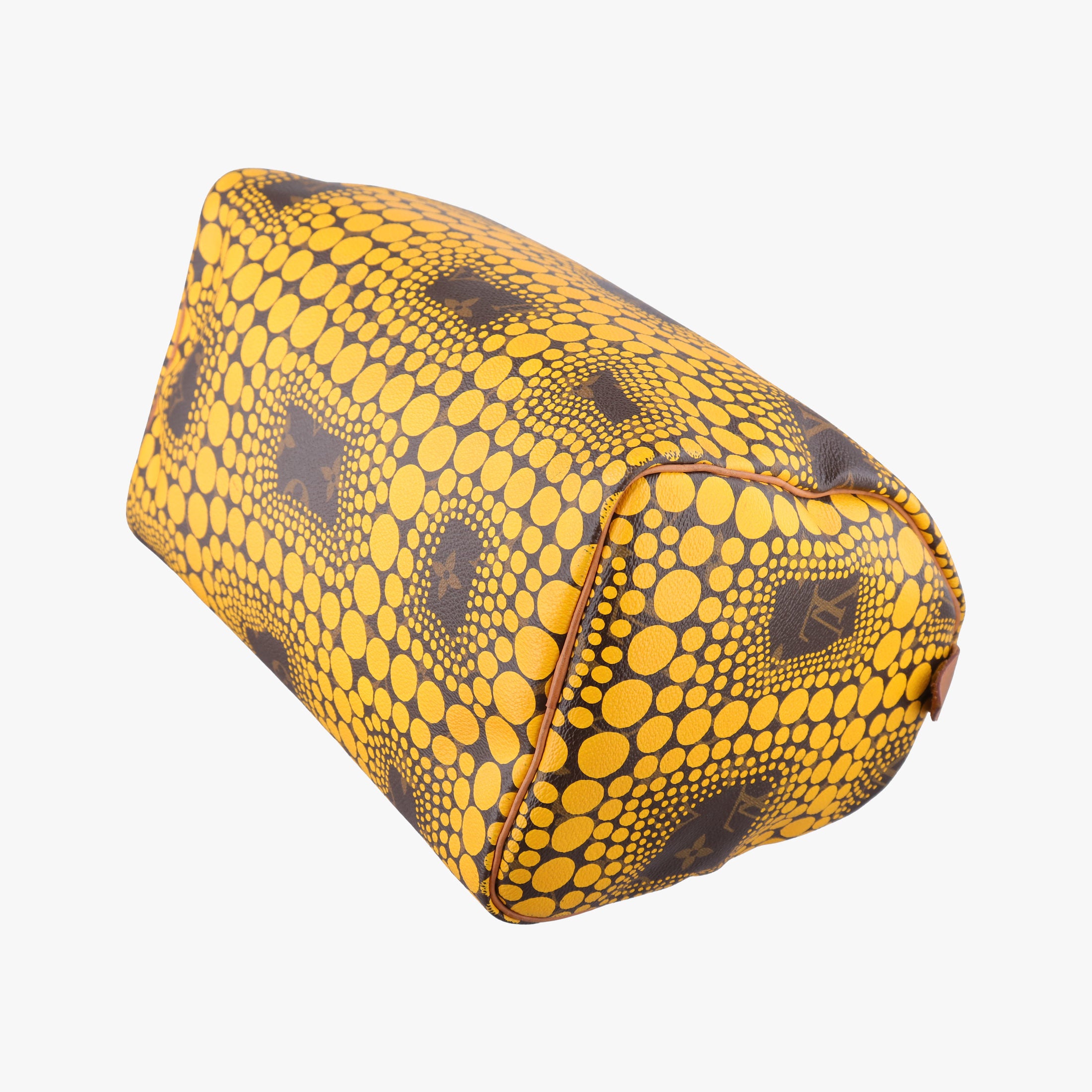 Pre-owned Louis Vuitton Monogram Town Speedy 30 Brown x Yellow Monogram canvas    　 M40692 handbag | stylenewstar