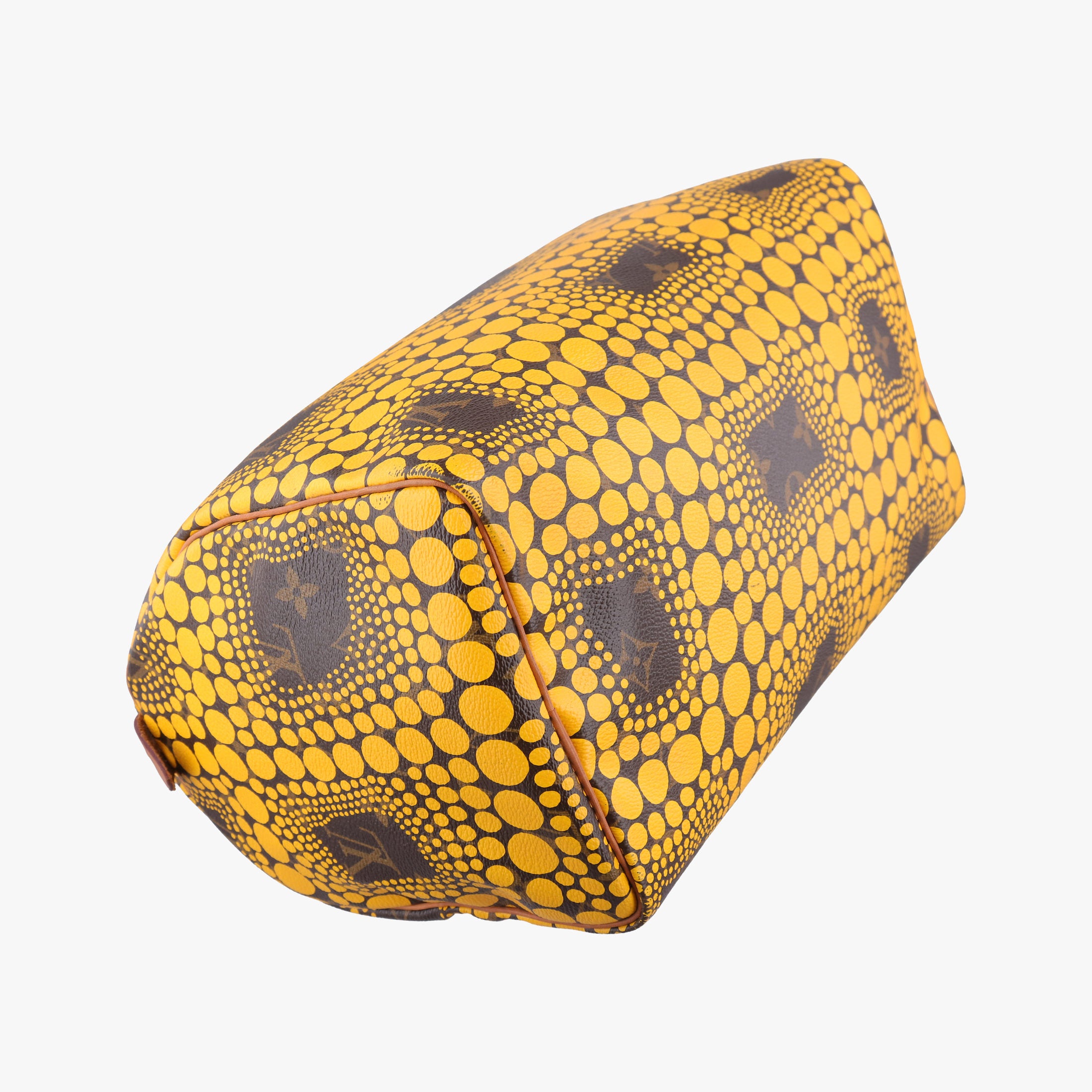 Pre-owned Louis Vuitton Monogram Town Speedy 30 Brown x Yellow Monogram canvas    　 M40692 handbag | stylenewstar