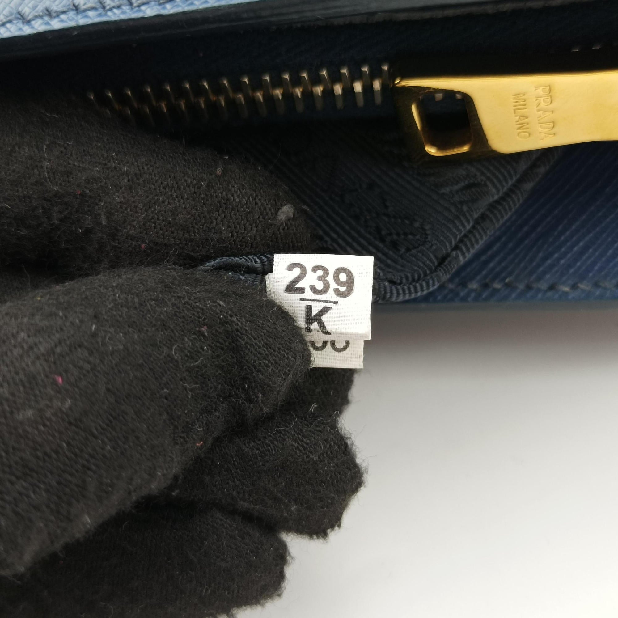 Vintage Prada Galleria Blue SAFFIANO Leather BN2274 handbag | stylenewstar