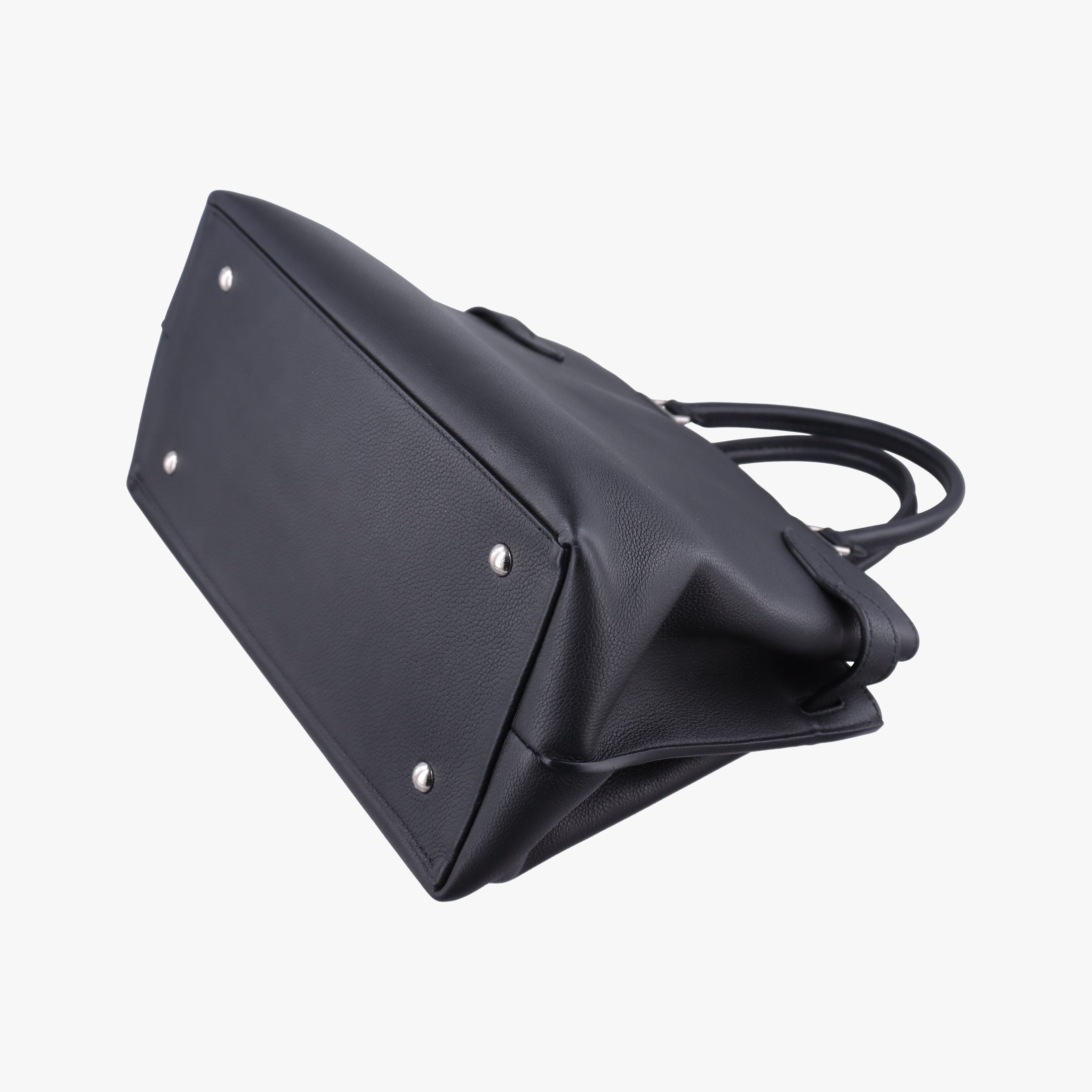Pre-owned Louis Vuitton Lockme Day 	Noir Grained Calf Leather M53730 handbag | stylenewstar
