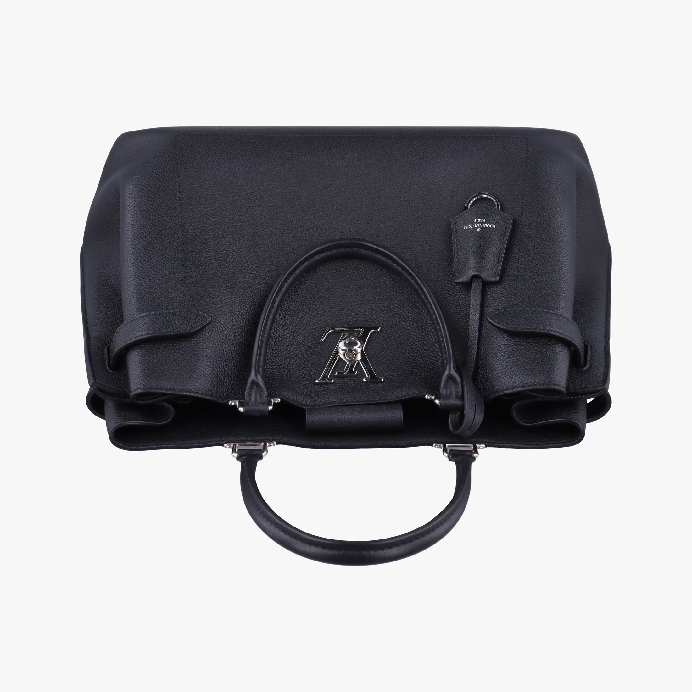 Pre-owned Louis Vuitton Lockme Day 	Noir Grained Calf Leather M53730 handbag | stylenewstar
