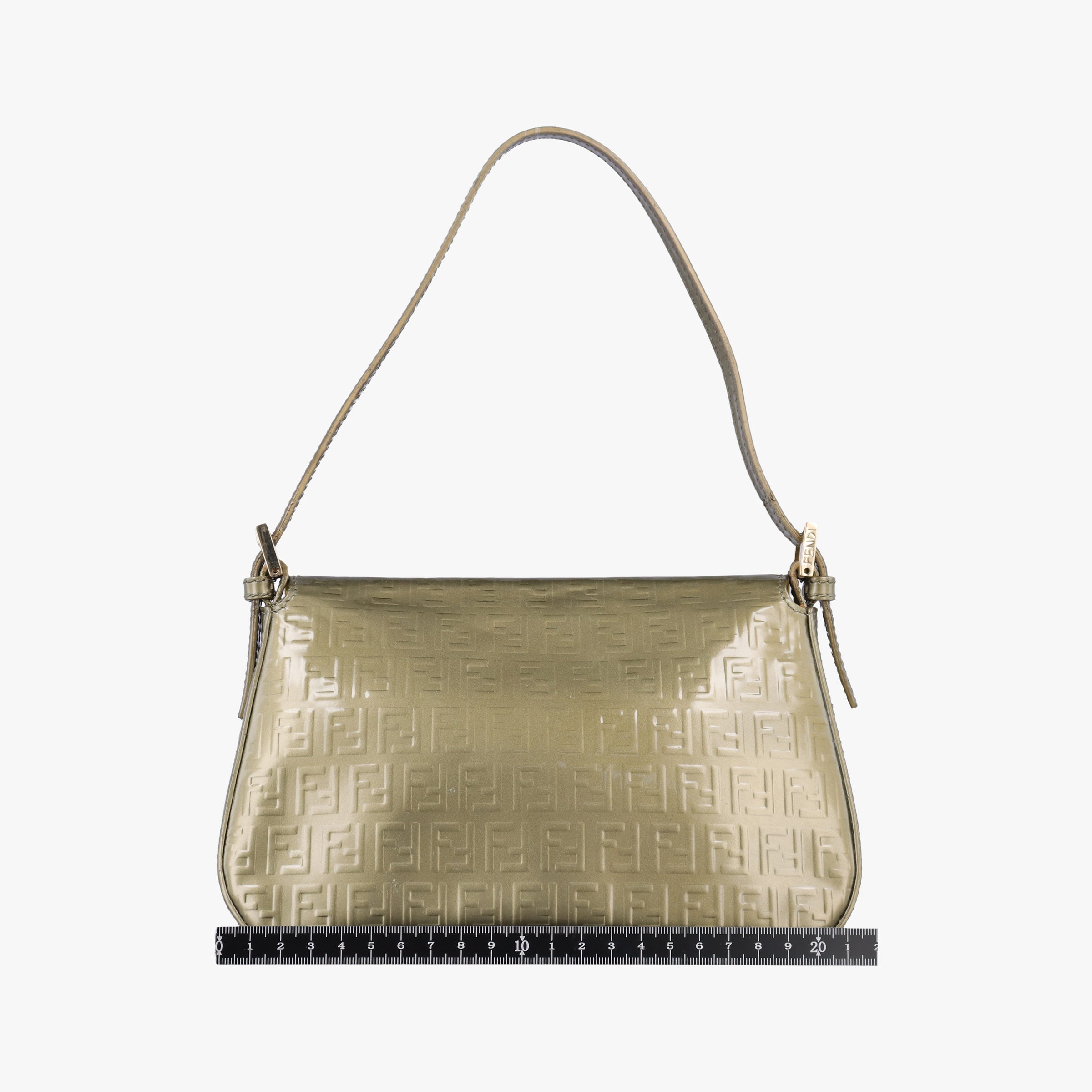 Pre-owned Fendi Baguette Golden Leather 8BR180 shoulderbag | stylenewstar