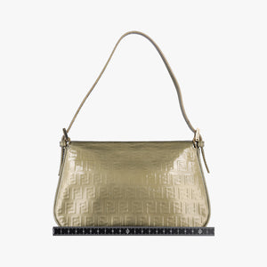 Pre-owned Fendi Baguette Golden Leather 8BR180 shoulderbag | stylenewstar