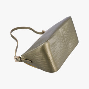 Pre-owned Fendi Baguette Golden Leather 8BR180 shoulderbag | stylenewstar