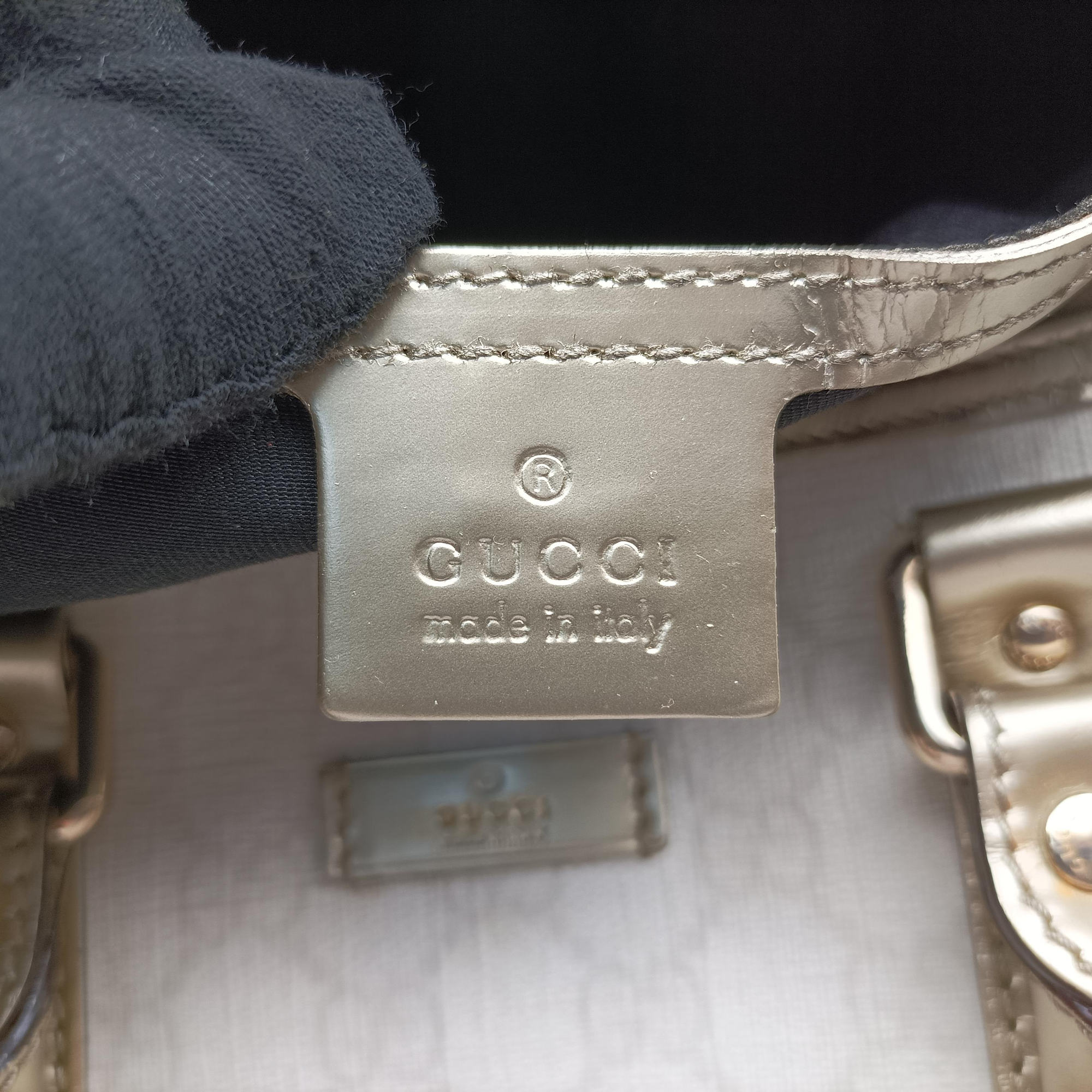 Pre-owned Gucci GG plus Spring Joy GG Supreme White PVC coated canvas 193603 handbag | stylenewstar