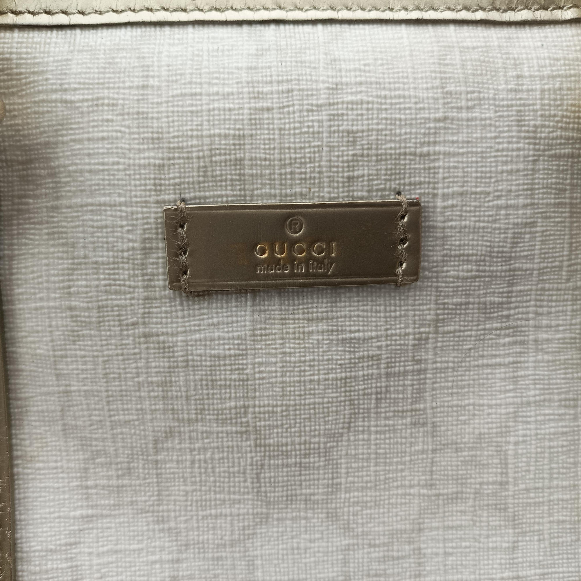 Pre-owned Gucci GG plus Spring Joy GG Supreme White PVC coated canvas 193603 handbag | stylenewstar