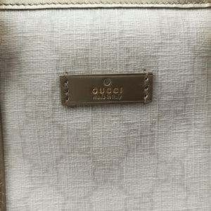 Pre-owned Gucci GG plus Spring Joy GG Supreme White PVC coated canvas 193603 handbag | stylenewstar