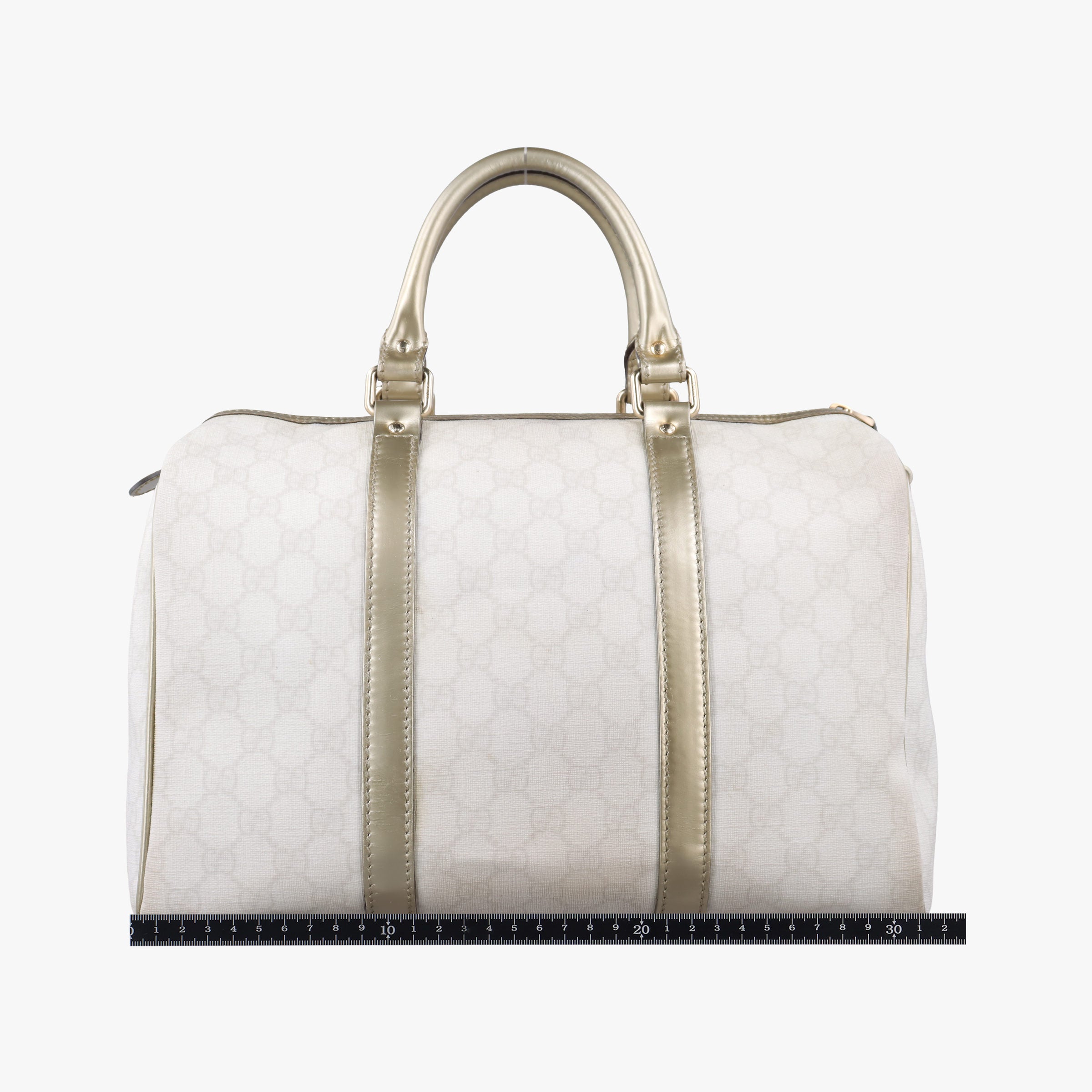 Pre-owned Gucci GG plus Spring Joy GG Supreme White PVC coated canvas 193603 handbag | stylenewstar